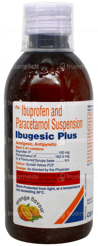 Ibugesic Plus Orange Flavour Suspension 100Ml